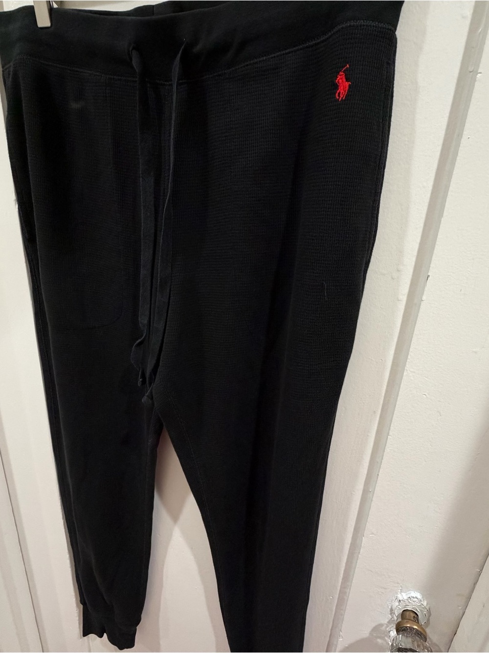 Polo by Ralph Lauren Men’s Black Waffle Knit Joggers